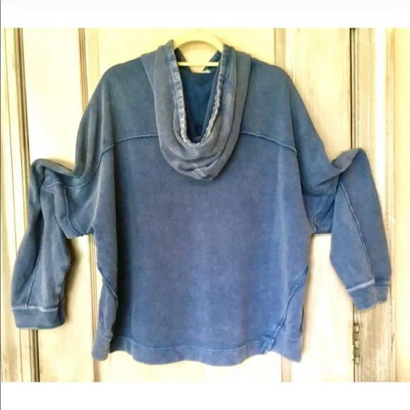 Free People Sweatshirt Pullover Criss Cross Hoodie - Picture 3 of 6